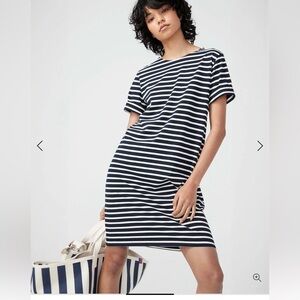 KULE Tee Dress Navy White Stripes Small